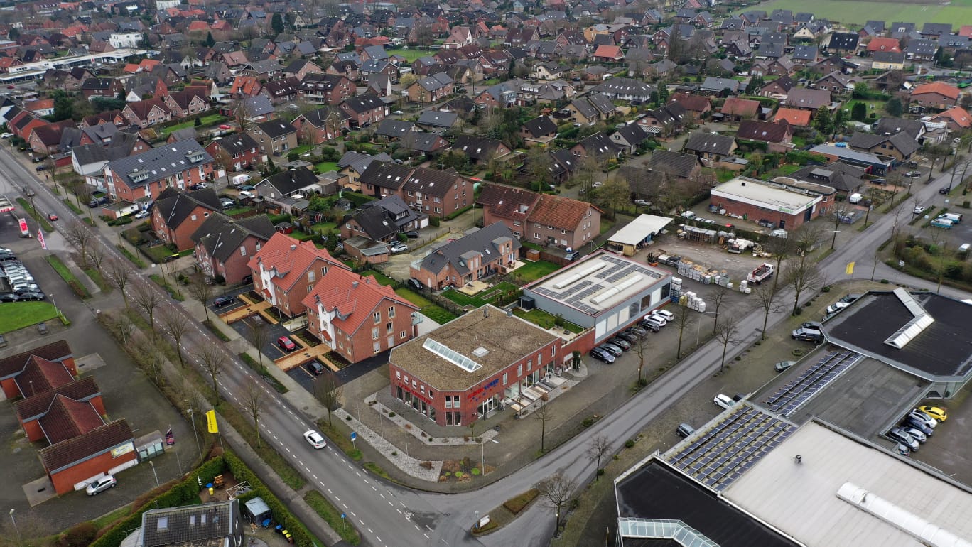 Loker Naturstein Firmengelände in Raesfeld - Luftaufnahme